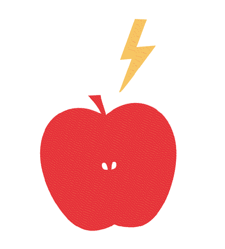 apple with lightning bolt
